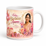 Birthday Photo Mug – Personalized 11oz Ceramic  White Mug - Image 2
