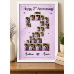 Second Wedding Anniversary Greeting Frame - Image 2