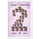 Second Wedding Anniversary Greeting Frame